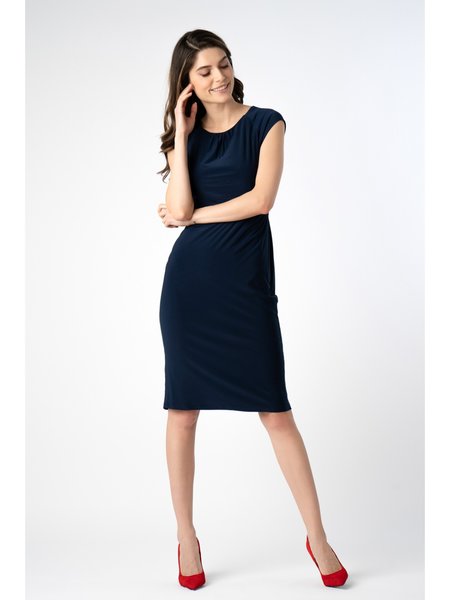 Rochie bleumarin cu cordon (Amedeia)